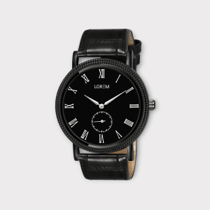 Black Chronograph Working / Side Second Analog Watch For Men LR164