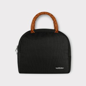 Black PVC Coated Matty Insulated Tiffin bag/Lunch Bag For Men & Women TB22