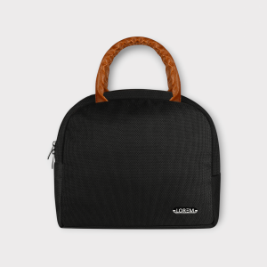 Black PVC Coated Matty Insulated Tiffin bag/Lunch Bag For Men & Women TB22